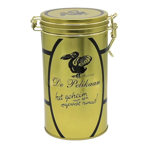 Bewaarblik250-goud_DePelikaan Pelikaan Bewaarblik 250 gram (goud)