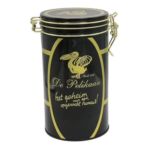 Bewaarblik250-zwart_DePelikaan Pelikaan Bewaarblik 250 gram (zwart)