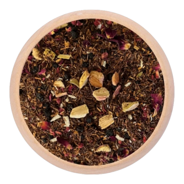 RooibosFrambozenRabarber_thee_DePelikaan Rooibos Frambozen-Rabarber