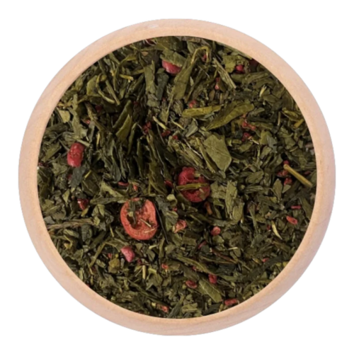 SenchaCranberry_thee_DePelikaan Sencha Cranberry