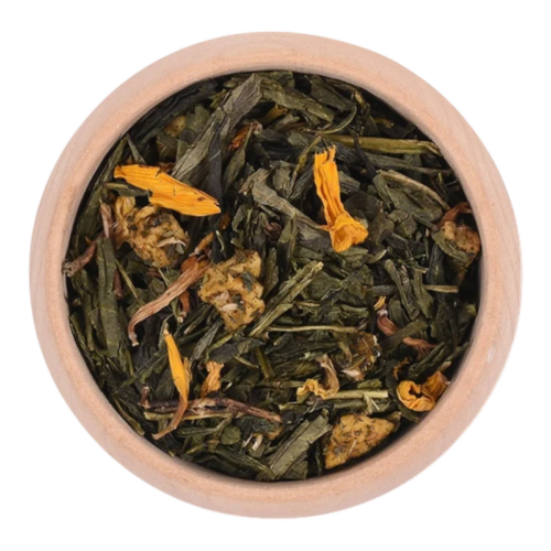 SenchaPerzik_thee_DePelikaan Sencha Perzik