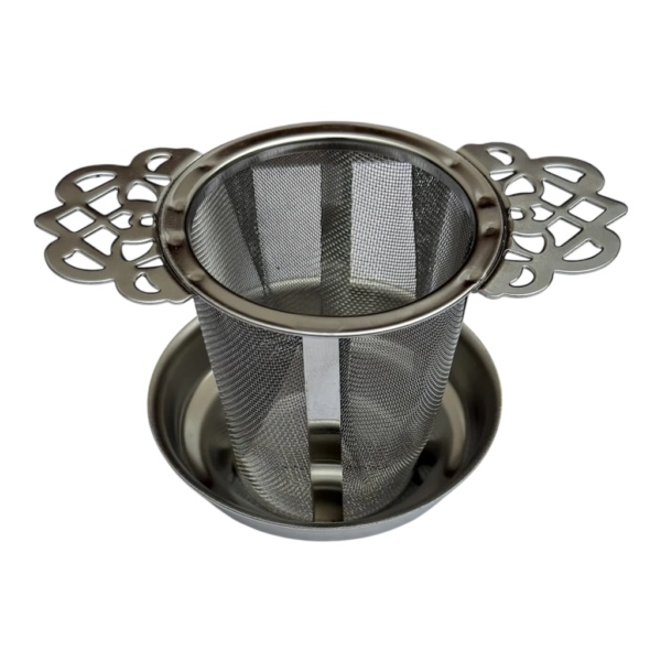 Theefilter-ornament-RVS_DePelikaan Thee filter 6,5 cm RVS